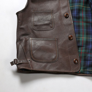 Trendy Casual Durable Leather Vest for Men Classic Waistcoat Fashionable Mens Leather Vest Casual Waistcoat - Product Image 2