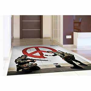 Alfombra con Diseño de Graffiti Art Banksy Soldier, Alfombra Antideslizante Impresa, con Pelo Suave - Product Image 5
