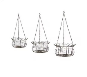<b>Wire</b> Weaving Garden Planter Home Garden Luxury Supplies Hanging <b>Basket</b> Premium Quality Durable <b>Basket</b> Wall Mounted Hot Arrival - Product Image 2