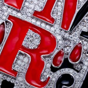 Collier pendentif en argent sterling 925 personnalisé de luxe Hip Hop avec lettres 3D glacées en diamant Moissanite VVS plaqué rhodium - Product Image 5