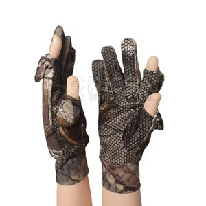 Gants de chasse classiques en cuir imperméables pour hommes - Fermeture auto-agrippante à doigts entiers, séchage rapide, évacuation de l'humidité, tissu respirant - Product Image 3