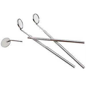 Miroir dentaire en acier inoxydable poli, réflecteur buccal haute définition pour examens buccaux professionnels des dentistes - Product Image 1