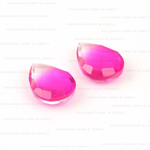 Premium Bio turmalina doble cuarzo 10x14mm pera Briolette cuentas sueltas piedras preciosas rosas naturales para la fabricación de joyas DIY directa - Product Image 4