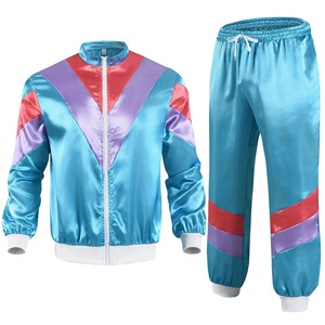 2025 nuevo chándal de moda Jogging Wear estilo Retro traje de fiesta Live Cosplay chaqueta y pantalones cortavientos chándal de nailon - Product Image 5