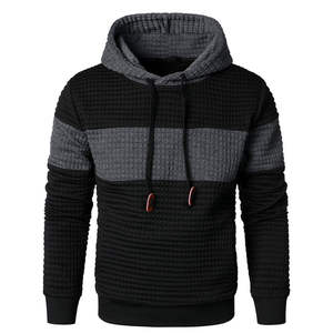 Sweat à capuche en polaire pour homme de haute qualité, décontracté, texturé, manches longues, confortable pour l'hiver, prix bas, service OEM - Product Image 1