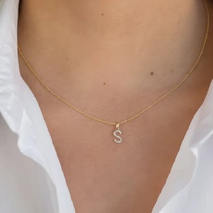 สร้อยคอโซ่ทองหรูหราพร้อมจี้เพชรเริ่มต้นจี้เพชรแบบฮิปฮอปตัวอักษร Moissanite สำหรับบุรุษและสตรี - Product Image 2