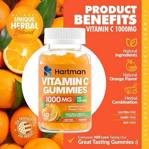 Gommes naturelles de zinc à la vitamine C pour la défense immunitaire des adultes et l'hydratation de la peau avec de puissantes propriétés antioxydantes - Product Image 4