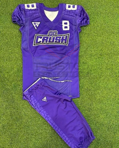 Uniforme de football américain à manches courtes imprimé sur mesure, taille plus, respirant, séchage rapide pour hommes avec logo personnalisé, service OEM ODM - Product Image 2