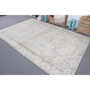 Grand tapis turc de 6,6 x 9,6 pieds, tapis vintage camouflage blanc - Product Image 2