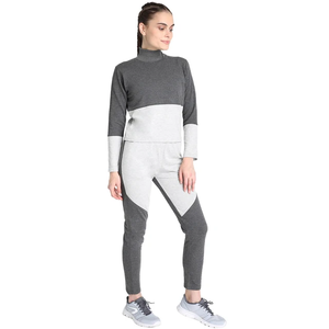 Trajes deportivos de 2 piezas de Invierno para mujer de 100% algodón de peso pesado respetuosos con el medio ambiente con logotipo personalizado - Product Image 2
