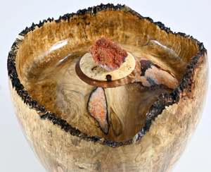 AYAANS Urna de madera de mango más vendida con resinas Resinas de cielo en forma de cereza antigua para suministros funerarios para adultos Producto de mejor clasificación - Product Image 5