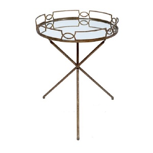 Plateau de miroir décoratif à poignée en métal pour la maison moderne pour le stockage de salon et de cuisine pour le service en gros du fournisseur - Product Image 2