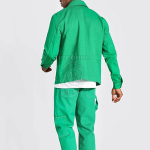 Veste en jean uni d'hiver 100% coton respirant et extensible pour hommes, bleu grande taille - Product Image 3