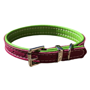 ปลอกคอสุนัขหนังพรีเมี่ยมหรูหราหรูหรากระดุมแข็งดีไซน์เรียบง่ายสุนัขขนาดใหญ่ขนาดเล็กทนทานระบายอากาศได้ดีเป็นมิตรกับสิ่งแวดล้อม - Product Image 1