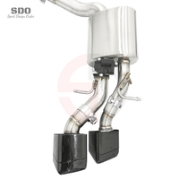 Échappement arrière SDO en acier inoxydable poli miroir avec soupape électronique pour Mercedes-Benz CLS550 4.7 V8 2010-2016 avec silencieux