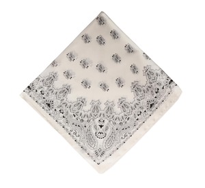 Wholesale In-Stock Custom Ethnic Dot Pattern Bandana Scarf Black Cotton Silk Polyester with Logo Printed Cheap Bandanas - Product Image 4