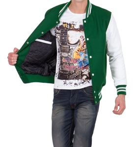 Chaquetas Letterman de Moda Urbana, Novedad 2025, Precio al por Mayor, Chaqueta Universitaria con Mangas de Cuero Estilo Jugador de Béisbol - Product Image 3