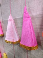 Pak 10 8 kaki rumbai Gota Patti menggantung Bunches untuk dekorasi pernikahan Haldi Mehndi dekorasi Item pesta kembali harus rumbai