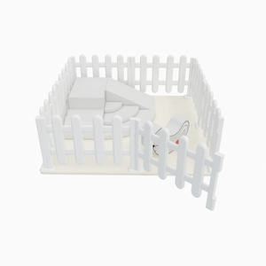 Коммерческий Детский белый мягкий игровой забор набор оборудования для помещений Маленькая детская игровая площадка - Product Image 3