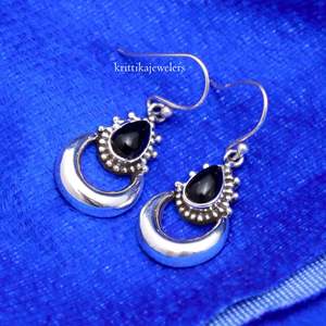 925สเตอร์ลิงเงินโบฮีเมียนสไตล์ลดลงพลอยโอนิกซ์ธรรมชาติสีดำนิลที่มีน้ำหนักเบาออกแบบน่ารักสวมใส่ทุกวันต้นทุนต่ำ - Product Image 2