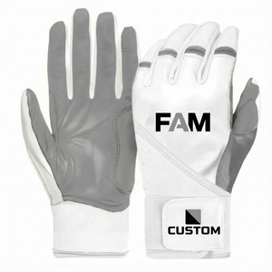 Prix de gros Gants de baseball personnalisés de qualité supérieure Paume synthétique durable Dos hydrophobe Gants de frappe au softball maximum confort pour la main - Product Image 2