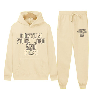 Ensembles de jogging pour hommes avec broderies personnalisées, écologiques, à séchage rapide, 100% coton, sweat-shirt à capuche et pantalon de survêtement, tenues de sport d'hiver - Product Image 6