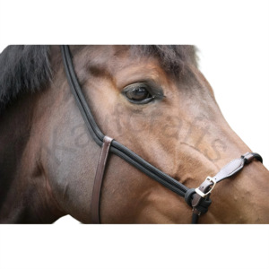 Ethologic <b>Rope</b> and Leather Training <b>Halter</b> with Adjustable Noseband and Reduced Poll Pressure Design - Product Image 4