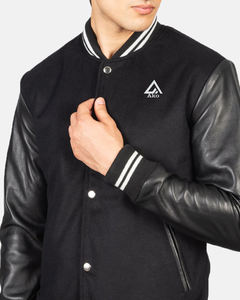 Chaquetas Varsity Personalizadas al por Mayor, Chaqueta Universitaria de Béisbol con Bordado, Mangas de Cuero, Chaqueta Bomber Letterman para Hombre, Chaquetas Varsity en Blanco OEM - Product Image 5