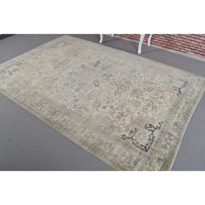 พรมขนาด 0.5x9.4 ฟุต, พรมวินเทจแบบ Runner, พรมลายปะติดสีเบจ - Product Image 2