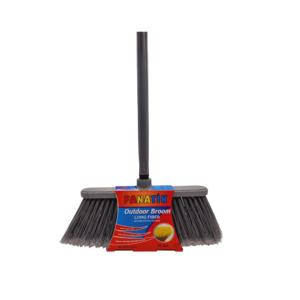 Escoba Moderna Ecológica para Exteriores y Patios, Cepillo de Limpieza de Fibra Larga con Diseño de Madera, Material PP - Product Image 4