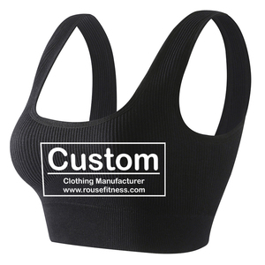 Ensemble soutien-gorge et sous-vêtements de sport en tricot sans couture, haut de fitness de yoga à soutien élevé, soutien-gorge d'entraînement à séchage rapide, vêtements de sport confortables - Product Image 5