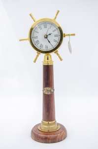 Reloj de mesa náutico Vintage hecho a mano personalizado, Metal de aluminio, acabado antiguo, fundición, reloj decorativo de mesa único - Product Image 4