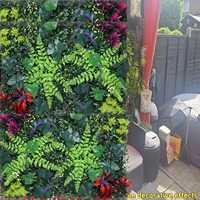 Système de mur végétal vertical 40*60cm, mur de feuilles, plantes artificielles en plastique - Décoration intérieure moderne persistante pour Halloween et la Fête des Pères