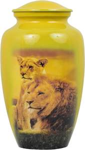 The King of Jungle Lion Antique Cremation Decorative <b>Box</b> Ashes Keepsake <b>pet</b> urn cat Burial <b>Memorial</b> for Human Ashes - Product Image 2