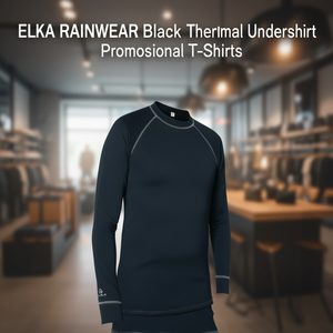 ELKA RAINWEAR Black Thermal <b>Undershirt</b> Promotional T-Shirts - Product Image 3