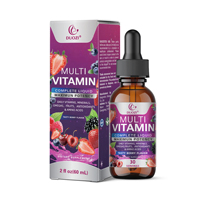 DUOZI Gouttes buvables multivitaminées avec acides oméga-3, vitamines, minéraux et antioxydants pour la nutrition quotidienne des adultes