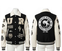 Veste de baseball universitaire en laine personnalisée pour hommes, style hiver universitaire avec patchs en chenille et logo brodé sur le devant
