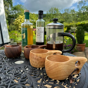 Taza Kuksa de madera artesanal de primera calidad, taza escandinava para café y té con asa - Product Image 3