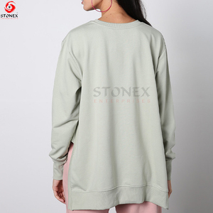 Design personnalisé pull ras du cou 100% coton femmes polaire ras du cou sweat-shirt - Product Image 4