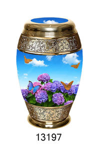 ร้อนขายอลูมิเนียมเผาศพผู้ใหญ่โกศสำหรับมนุษย์ขี้เถ้ารากสวรรค์และรุ้งธีมผู้ผลิตผู้ส่งออกของผู้ใหญ่โกศ - Product Image 6