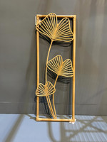 Design astucieusement unique tissé à la main feuille de rotin naturel décoration murale Accent élégamment attaché au coin mur Art décor à la maison