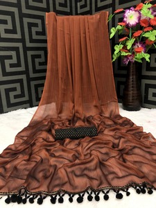 Trendy Classic Heavy Rambo algodón seda Jari forro Saree indio último diseño exclusivo fiesta desgaste niñas nupcial Boutique exportación - Product Image 2