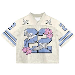 Camiseta Deportiva Holgada para Fanáticos del Fútbol Americano, Transpirable, de Malla, Corte Cuadrado, con Logotipo Personalizado - Product Image 4