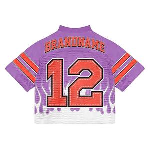 High Quality All-Over Print Retro Streetwear American Football Jersey Breathable <b>Mesh</b> Boxy Fit Short Sleeve T-<b>Shirt</b> - Product Image 4