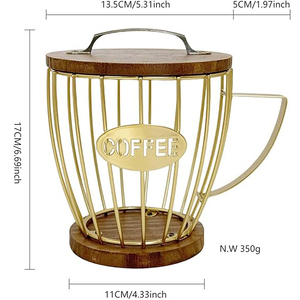 Ming Tang ตะกร้าใส่กาแฟพอดสีทองสินค้าใหม่ของใช้ในครัวเรือนอุปกรณ์ครัว - Product Image 6