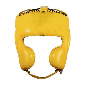 Casco de Boxeo de Cuero de Primera Calidad con Protección Facial, Protector de Cabeza para Artes Marciales Mixtas, Kickboxing - Product Image 1
