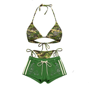 Luxury 200 GSM polyester spandex red <b>bikini</b> <b>set</b> soft stretch fabric string tie custom sublimation logo Women <b>Bikinis</b> <b>Set</b> - Product Image 3