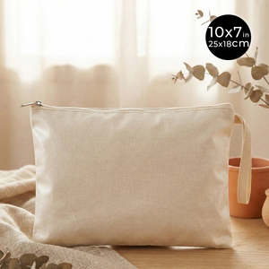 Sublimation Printed <b>Laminated</b> Cotton Clutch <b>Pouch</b> 10 7 Inches (25 18 Cm) Zipper Closure - Product Image 2