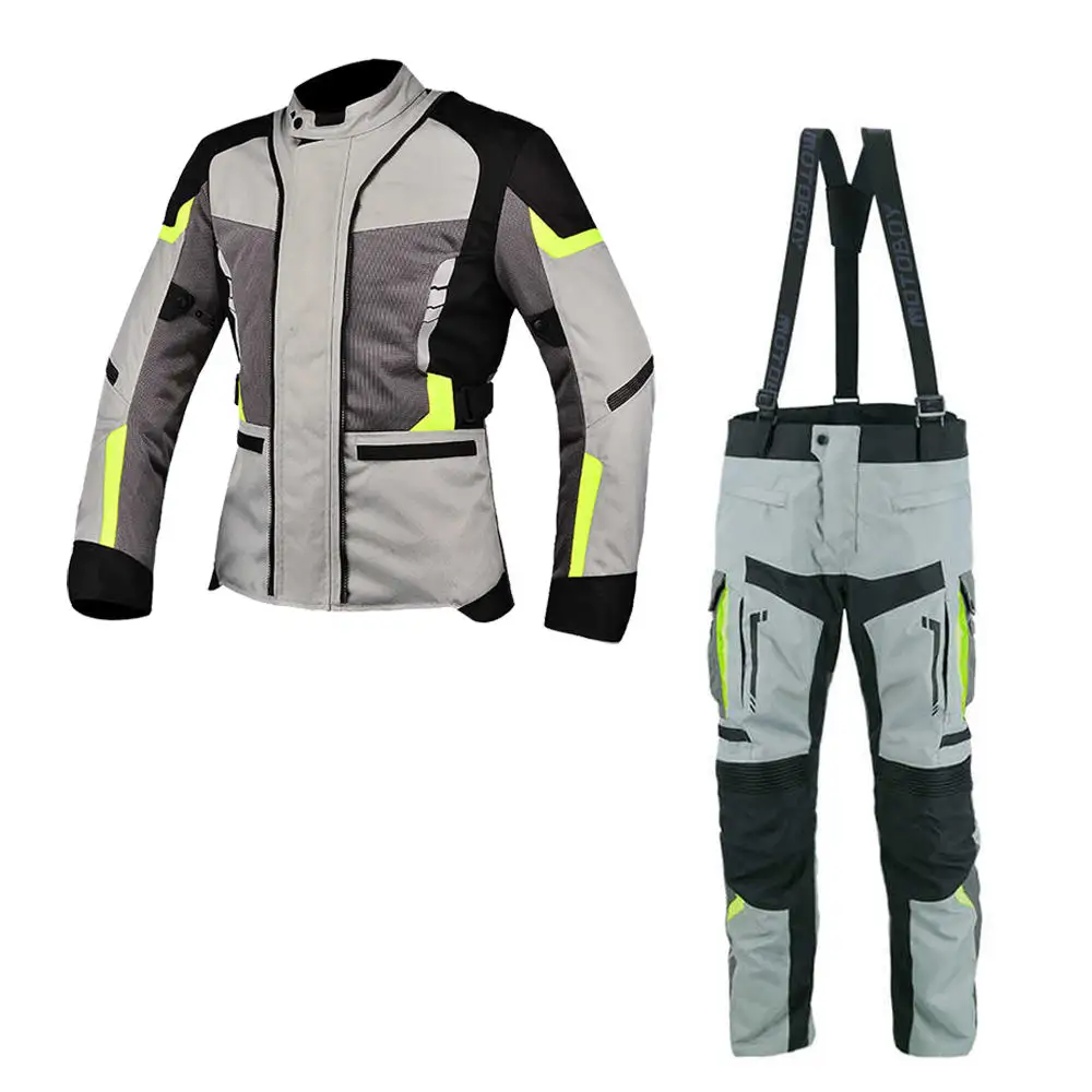 कस्टम डिजाइन कॉर्दुरा वाटरप्रूफ रेसिंग मोटरसाइकिल मोटरसाइकिल सूट जैकेट और पैंट/नई आगमन मोटर बाइक कॉर्ड्यूरा सूट