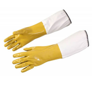 Guantes de trabajo de cuero genuino altamente demandados Trabajadores Transpirable PU 5 Guantes de seguridad para las manos de resistencia - Product Image 4
